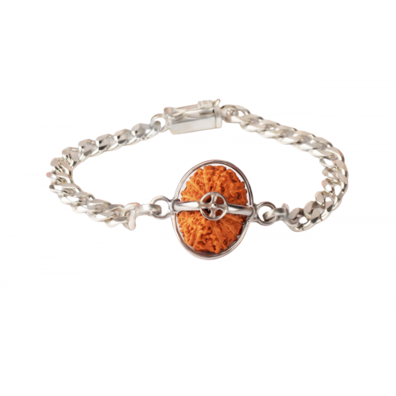 Hanuman Bracelet Java Small Silver Chain at Rudraksha Gemstones
